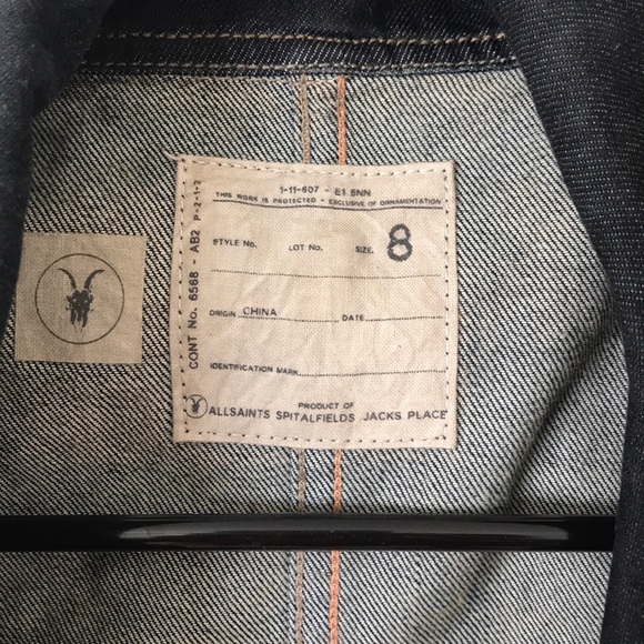 All Saints Denim KURO Jacket - Picture 3 of 6